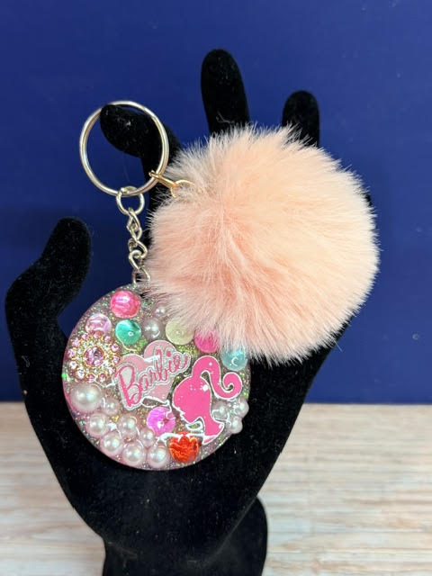 Pretty in Pink Doll-Inspired Junk Keychain