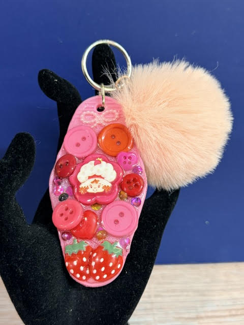 Strawberry Sweetheart Junk Keychain Pink